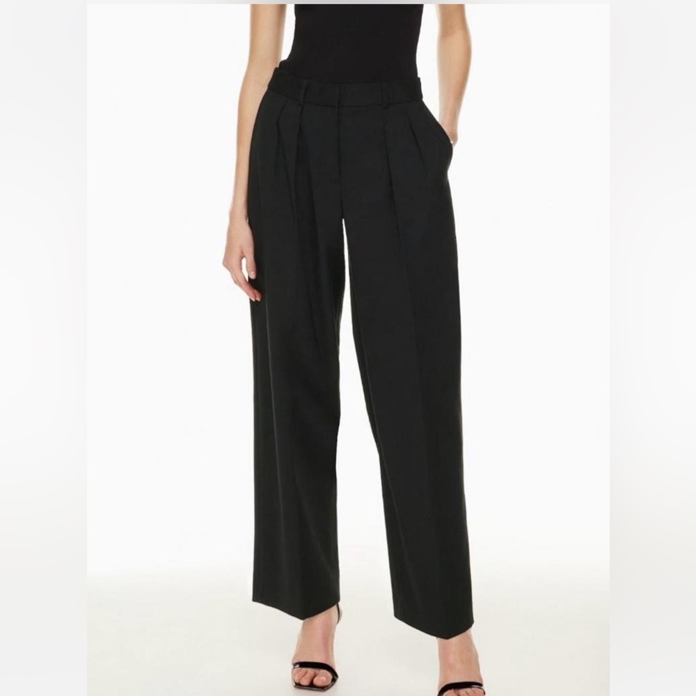 Aritzia Wilfred Black Wide-Leg Dress Pants